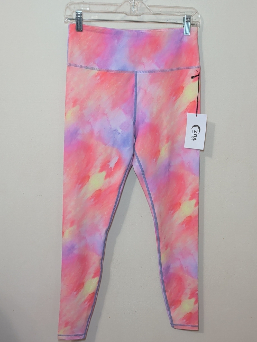 Zyia Active Sorbet Sunset Light N Tight High Rise Leggings Pink Purple Size 8=10